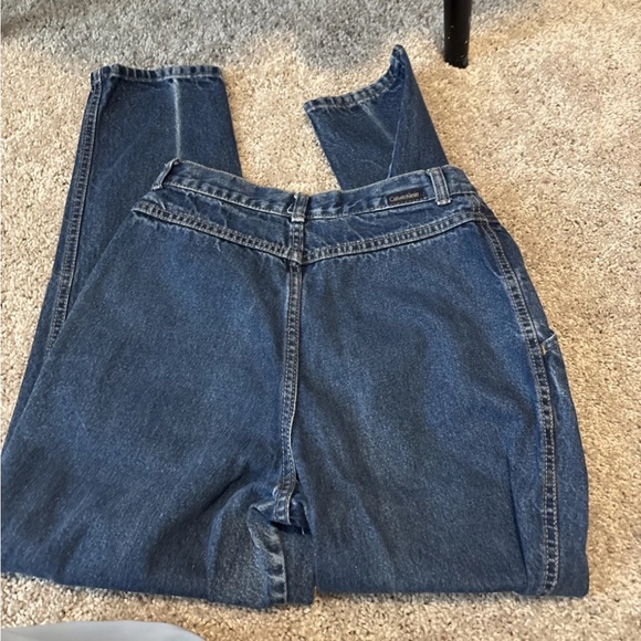 Calvin Klein Vintage Women’s Jeans Dark Wash 27x27 Cute V Waist, 1993 Mom Jeans - Picture 7 of 10
